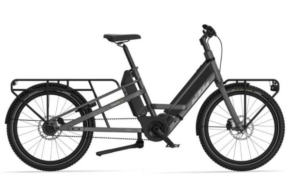 Vélo électrique longtail KTM Macina Multi CX 2023 pour le transport de 2 enfants