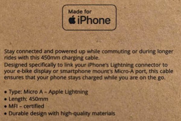Câble de charge USB Micro A vers Apple Lightning Logo Mfi