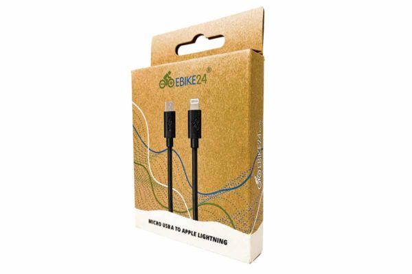 Câble de charge USB Micro A vers Apple Lightning eBike24 packaging